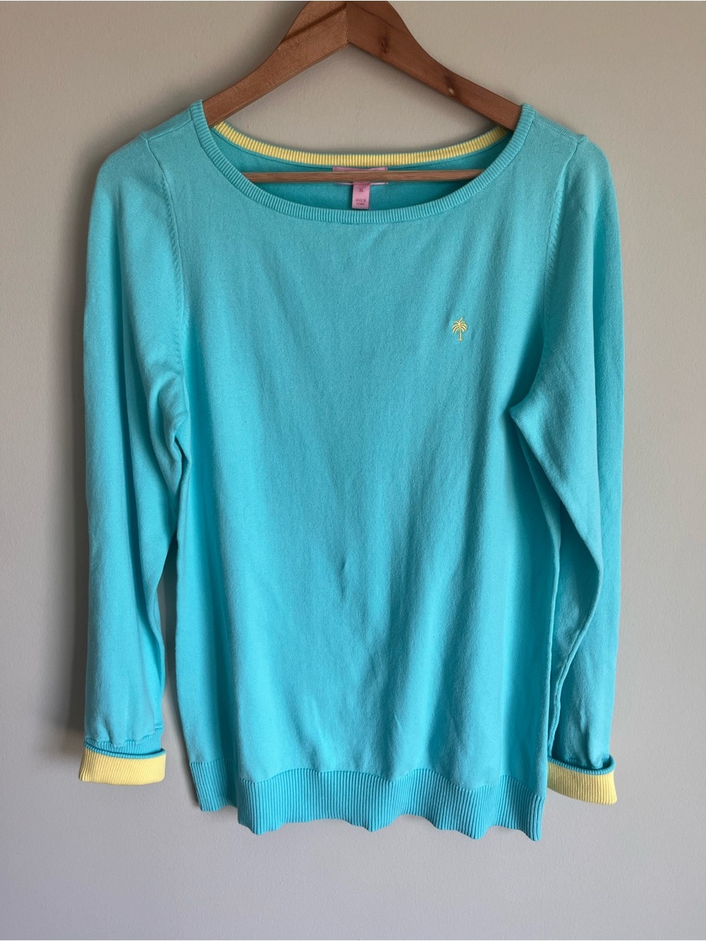 Lilly Pulitzer NEW Women’s Maria Boatneck Sweater in Shorely Blue Size XL Preppy